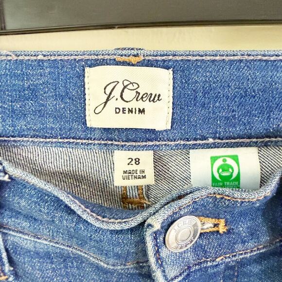 J. Crew Blue 9” Billie Demi Boot Crop Jeans Women's Size 28 EUC Cotton Blend - Picture 3 of 9